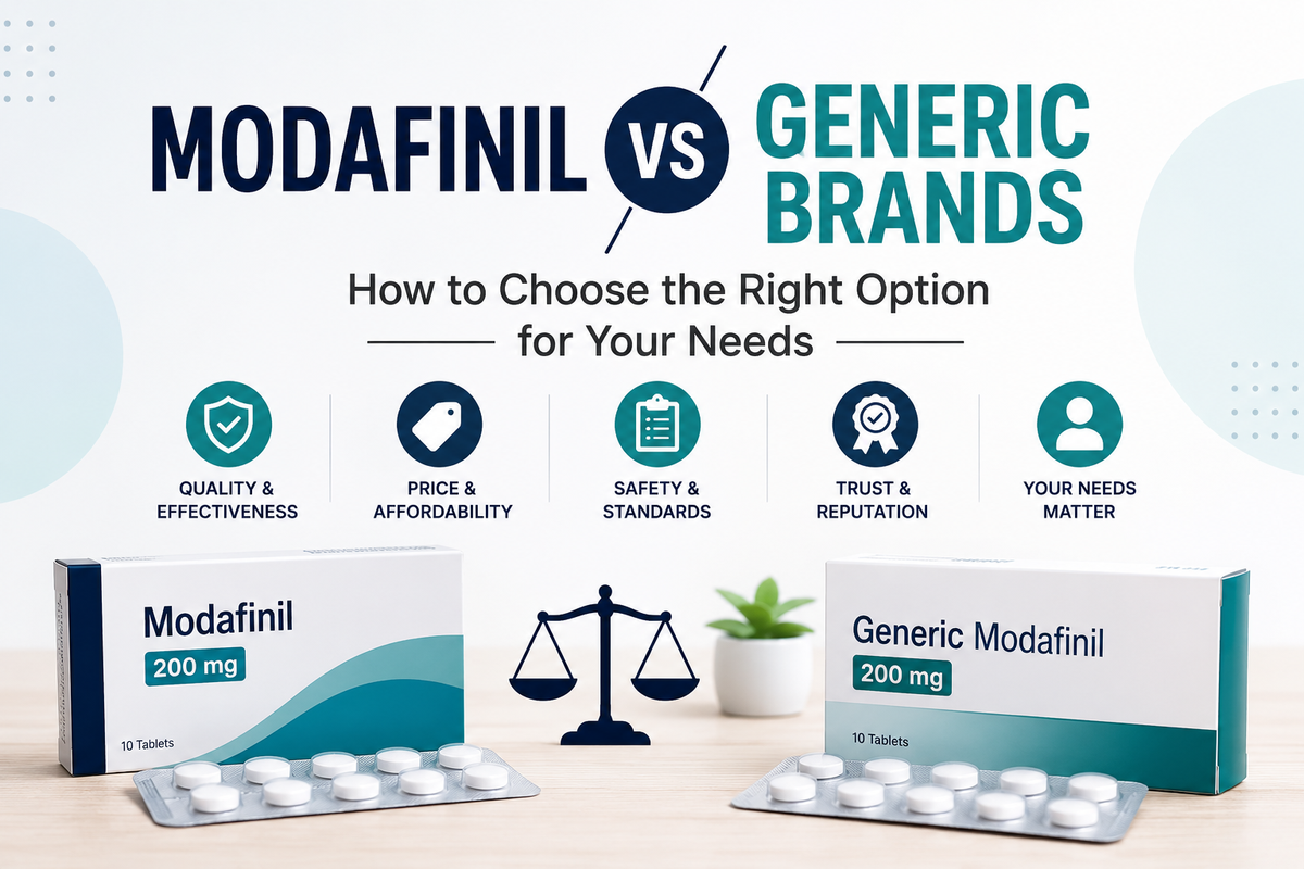 Modafinil vs Generic Brands: W