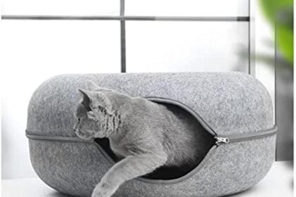 round cat tunnel bed